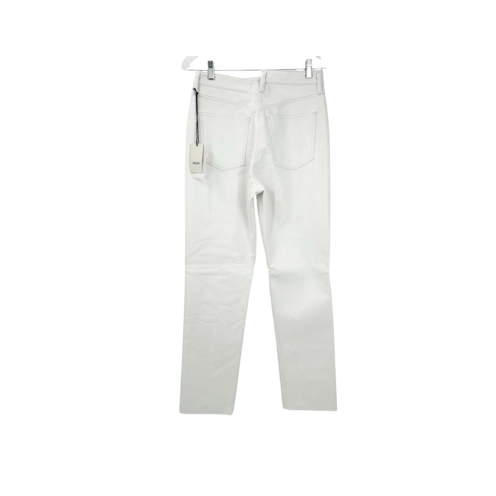 Agolde A9082-1285 Recycled Leather Criss Cross Straight Lace White Size 26 NWT - Picture 7 of 13